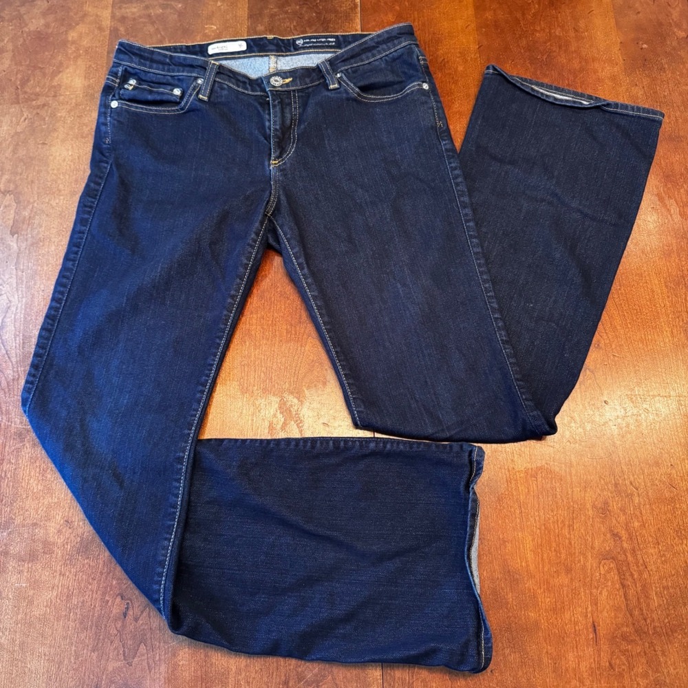 AG Adriano Goldschmied Jeans Women 31R Blue The Angel Bootcut Low Rise Dark Wash